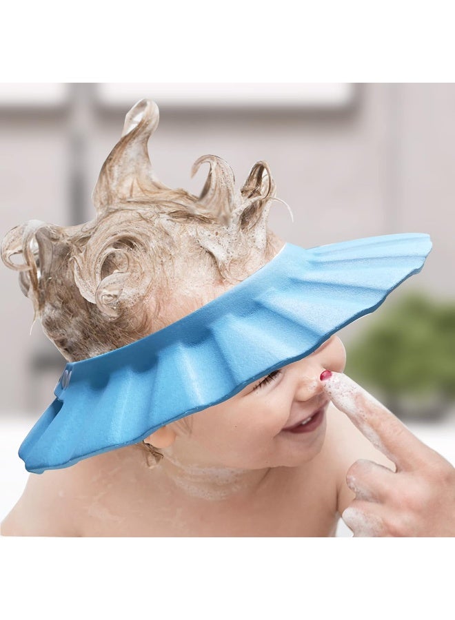 KOMIDK Baby shower cap soft adjustable baby bath head cap visor for washing hair shower bathing protection bath cap for toddler, baby, kids, children, assorted colors - Image 5